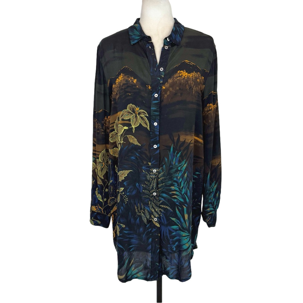 Desigual long tropical shirt tunic